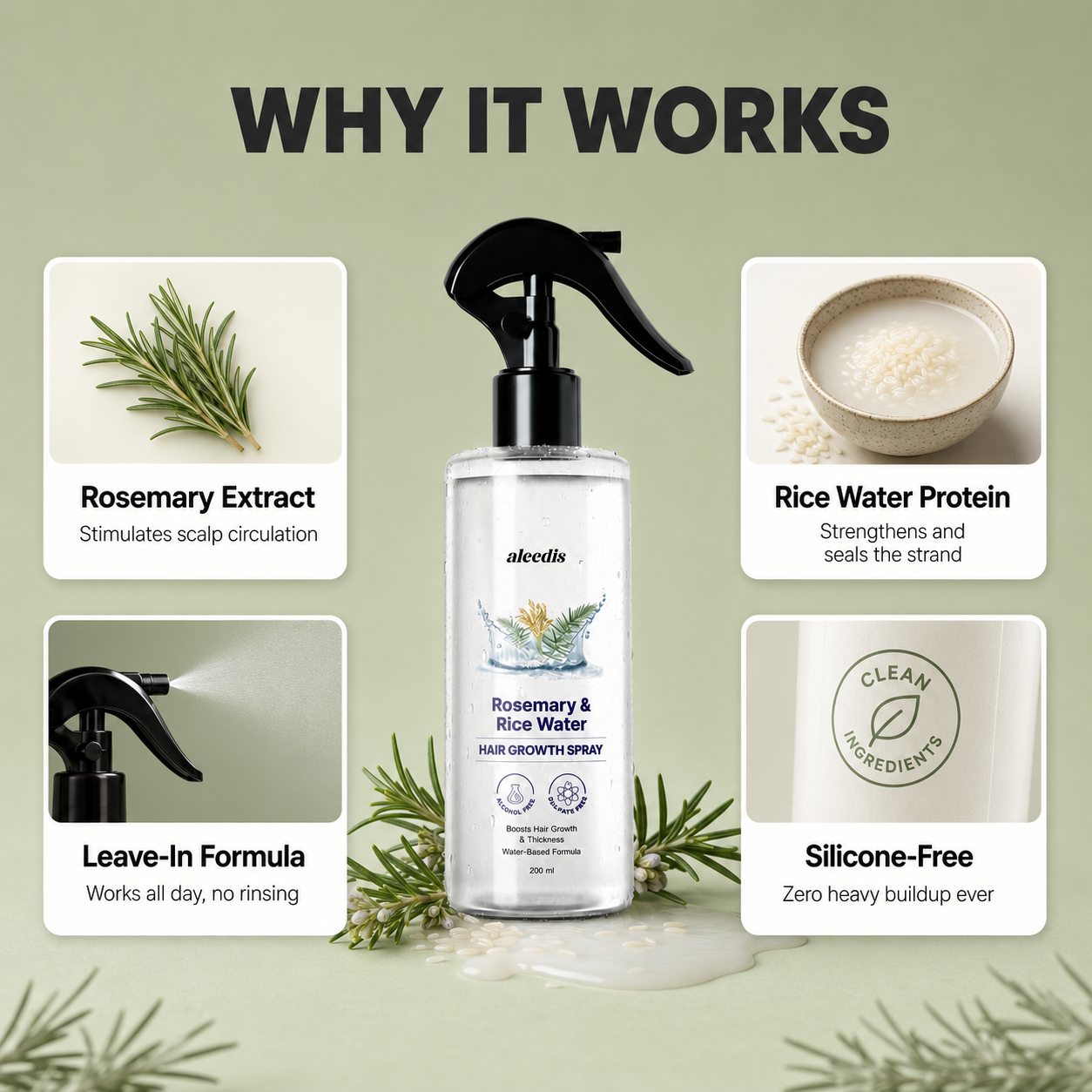 Rosemary Rice Hair Spray